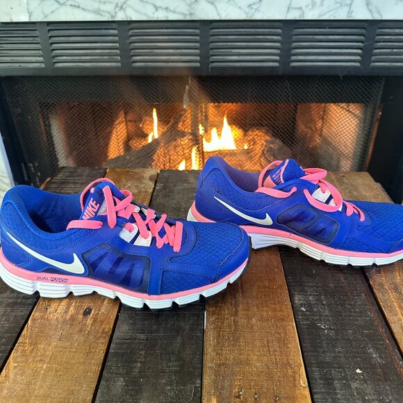 Nike Dual Fusion ST2 Blue Pink Womens Running Shoes Size 9 - Picture 5 of 9